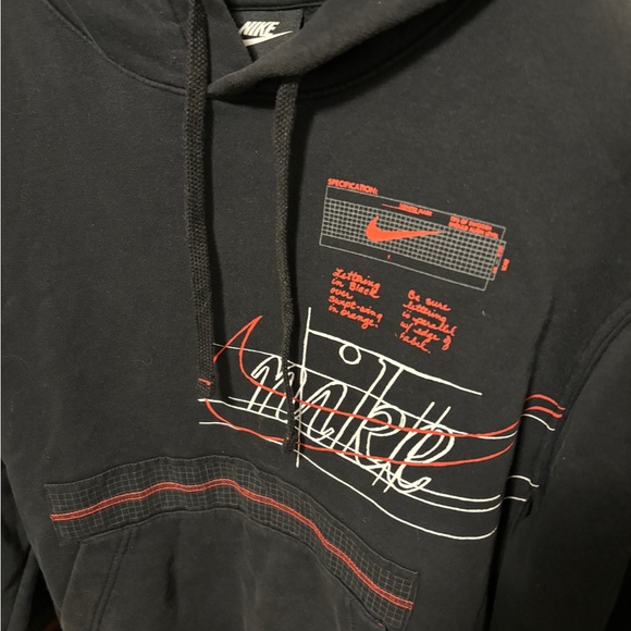 Nike black red hoodie size S - Picture 6 of 6